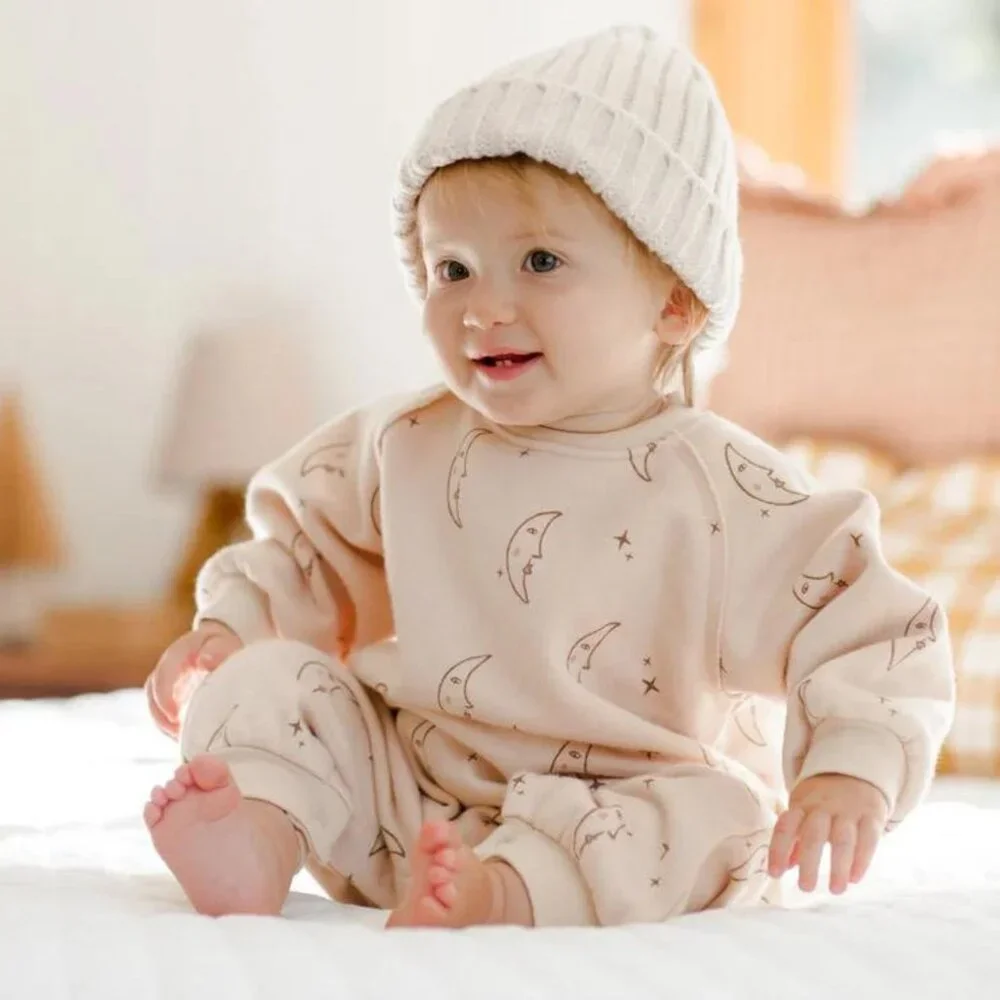 NWT - Rylee + Cru Moons fleece sweatshirt, ORGANIC - Picture 3 of 4